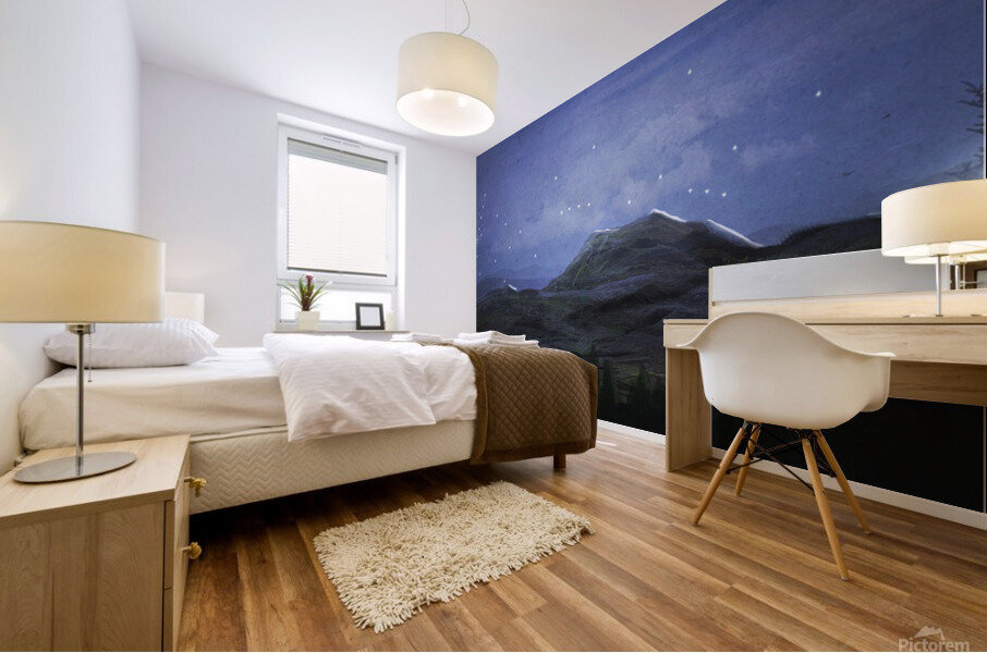 Galaxy Haylee and Daddy Mural print