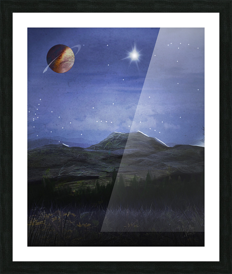 Galaxy Haylee and Daddy  Framed Print Print
